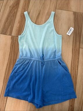Old Navy Light to Royal Blue Ombre Terry Romper